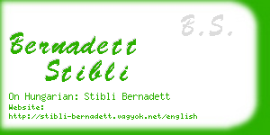 bernadett stibli business card